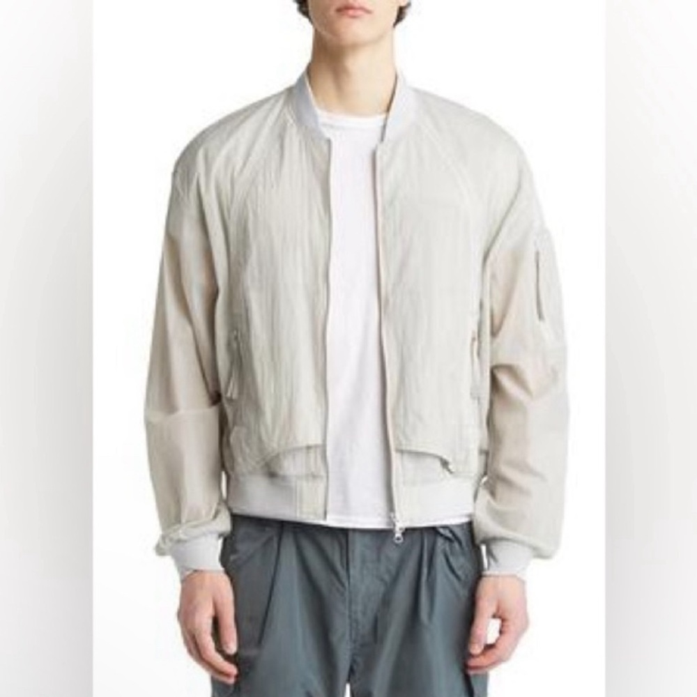 New! IISE Vent Bomber Lightweight Jacket Light Gray Sz Large‎ $398